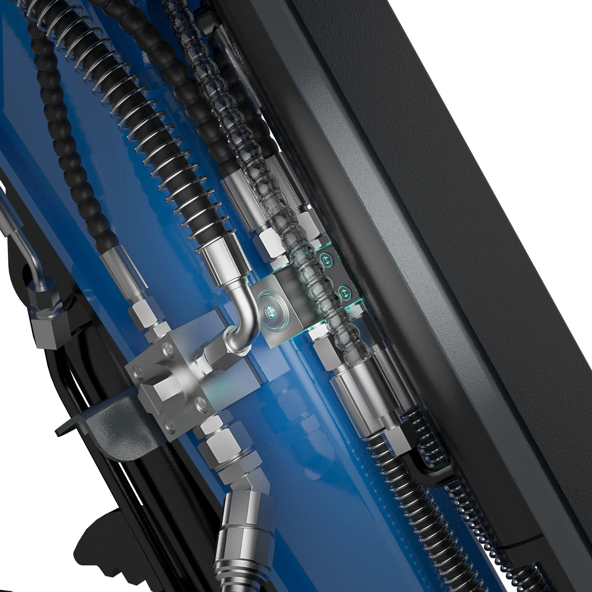 Четырехходовая ломанная масляная трубка с быстроразъемным соединением