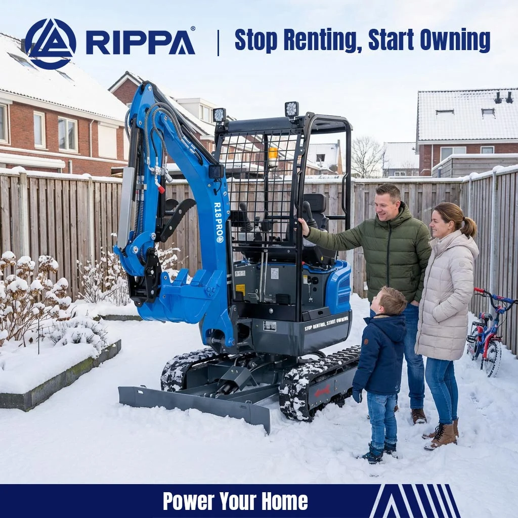 The Complete Guide to Snow Removal with a RIPPA Mini Excavator